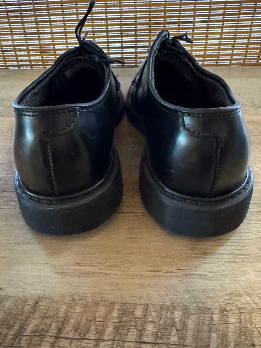 Bates Black Leather Uniform Oxford Shoes (7.5 D)